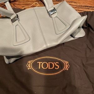 Tod’s grey leather handbag